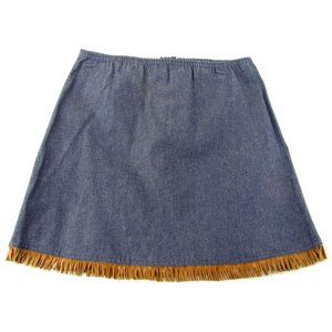 SALE! Fringe Denim Jean Blue Short Mini Skirt